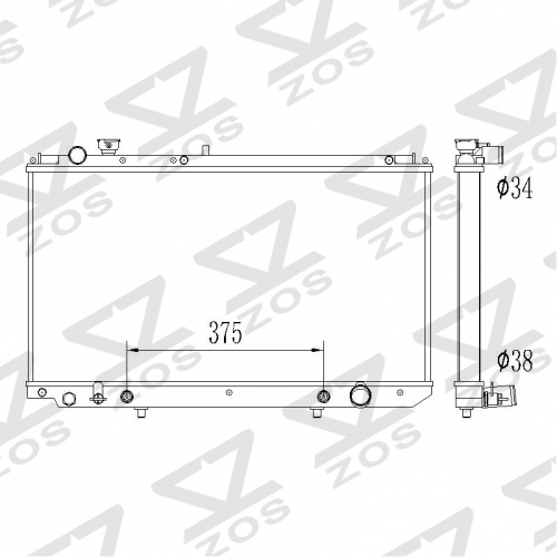 LEXUS GS300 GS400 JZS160 1998-2005 （OEM 16400-46570）aluminum radiator