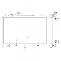 Mazda CX-7 cx7 2007-2012 aluminum radiator
