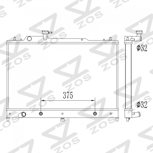 Mazda CX-7 cx7 2007-2012 aluminum radiator