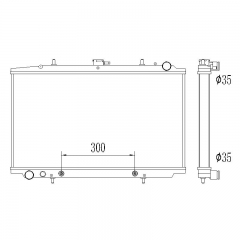 Nissan 	Axxess 	Stanza 1990-1995 aluminum radiator