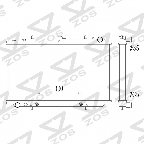 Nissan 	Axxess 	Stanza 1990-1995 aluminum radiator