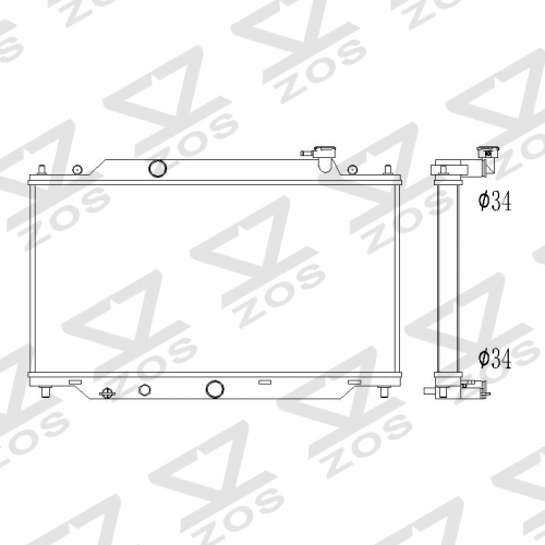 Mazda 3 2.0L 2.5L 2014-2016 （DPI 13404）aluminum radiator