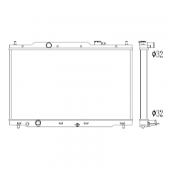 Honda CR-V All Trim Levels 2012-2016 （DPI 13314）Aluminum Radiator