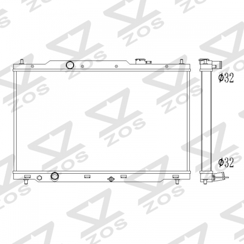 Honda CR-V All Trim Levels 2012-2016 （DPI 13314）Aluminum Radiator