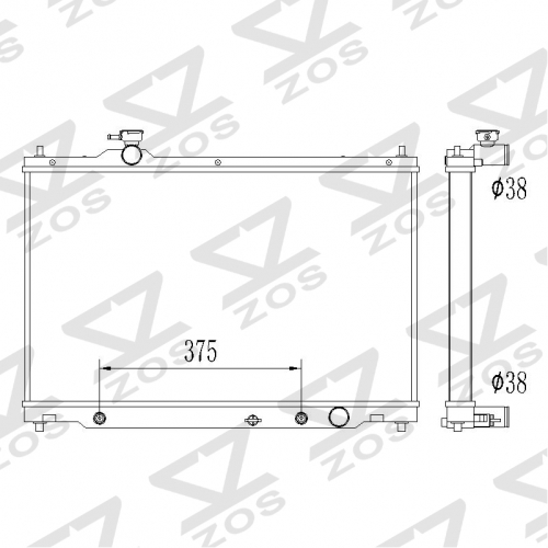 TOYOTA CROWN MAJESTA UZS186 UZS187 2004-2008 （OEM 16400-50320）aluminum radiator