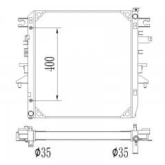 For NISSAN PETROL 4.0L/5.6L/QX56 5.6L/QX80 5.6L OEM:21410-16A0A/2141016A0A aluminum radiator