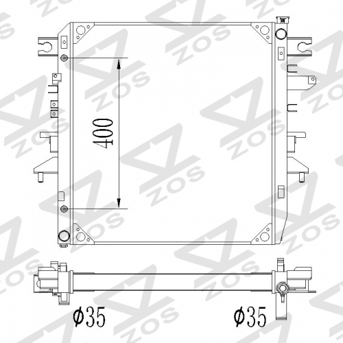 For NISSAN PETROL 4.0L/5.6L/QX56 5.6L/QX80 5.6L OEM:21410-16A0A/2141016A0A aluminum radiator