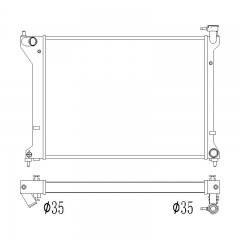 Hyundai Sonata 2015-2019 （DPI 13457）aluminum radiator
