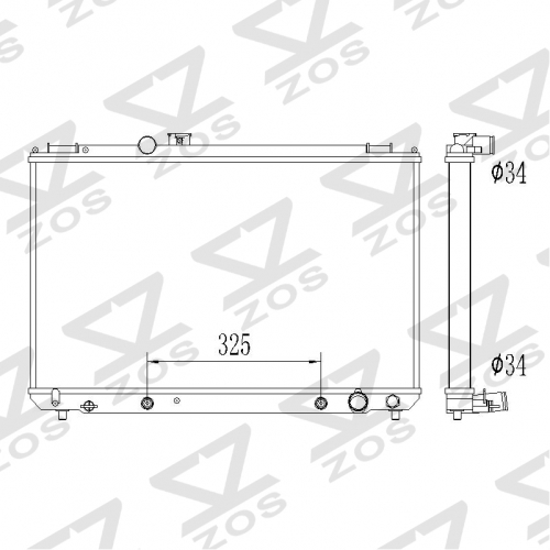 TOYOTA CROWN JZS155 UZS151 UZS155 UZS157 1995-1999 （OEM 16400-46391）aluminum radiator CROWN　GS171/JZS171