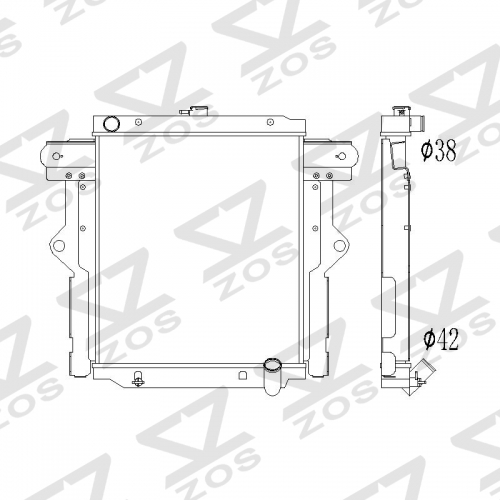 LANDCRUISER HZJ75 HZJ78 HZJ79 SERIES 1HZ MANUAL 99-06 radiator