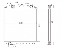 ISUZU RANGER KC-FD1J J08C 94-99 MT Trcuk Aluminum Radiator oe:16090-06872