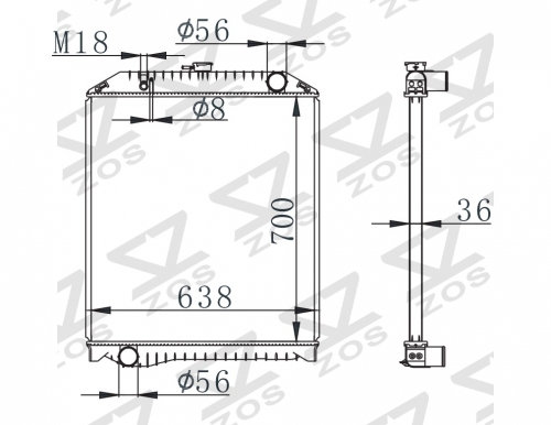 ISUZU RANGER KC-FD11J J08C 94-99 MT Trcuk Aluminum Radiator oe:16090-4601