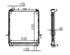 ISUZU N-SEREIS 97-02 MT Trcuk Aluminum Radiator OE：8.97179.328.2