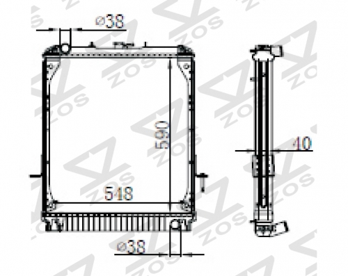 ISUZU N-SEREIS 97-02 MT Trcuk Aluminum Radiator OE：8.97179.328.2