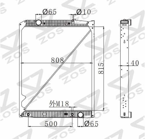 MERCEDES-BENZ ACTROS 1996- Truck aluminum radiator