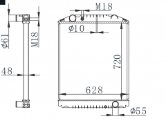 ISUZU NEGM P11G MT Trcuk Aluminum Radiator