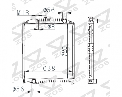 ISUZU RANBOW KK-HR1J J08C 99- MT Trcuk Aluminum Radiator OE:16090-4674