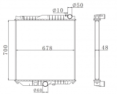 NISSAN DIESEL MT Truck Aluminum Radiator