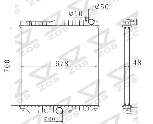 NISSAN DIESEL MT Truck Aluminum Radiator