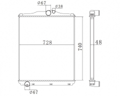 MITSUBISHI FUSO 6CYL MT Trcuk Aluminum Radiator OE：ME293116/118