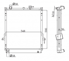 ISUZU NRP Trcuk Aluminum Radiator OE:89735 43650