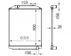 ISUZU RANGER KC-FK1J J06C 94-96 MT Trcuk Aluminum Radiator