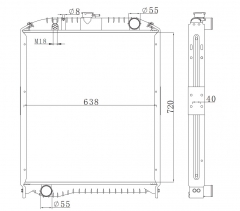 HINO Trcuk Aluminum Radiator OE:16090-0670/6090