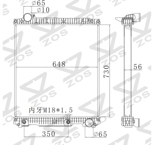 MERCEDES-BENZ MERCEDES NG90'-95 AT Trcuk Aluminum Radiator