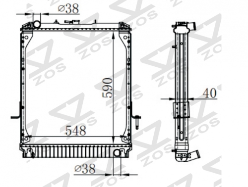 ISUZU N-SERE I S 97-02 MT Trcuk Aluminum Radiator OE:8.97128.887.2