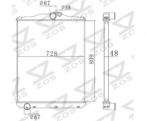 MITSUBISHI FUSO 6CYL MT Trcuk Aluminum Radiator oe:ME293117/119