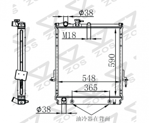 ISUZU NPR 4.8 AT Trcuk Aluminum Radiator