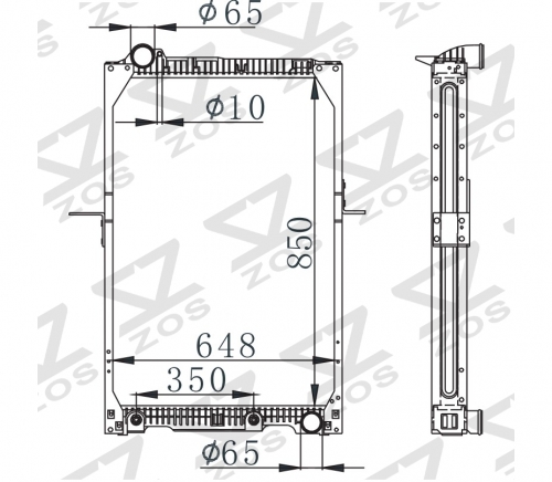 MERCEDES-BENZ NG 90 17TONSMT87-96 AT Trcuk Aluminum Radiator OEM：6525014901/6901