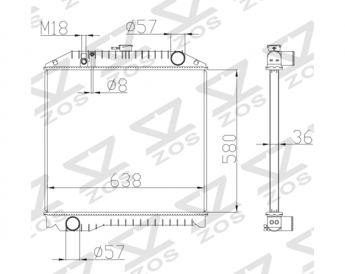 ISUZU RANGER KC-FK1J J06C 94-99 MT Trcuk Aluminum Radiator 16090-4601