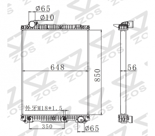 MERCEDES-BENZ MERCEDES NG90' 95 AT Trcuk Aluminum Radiator