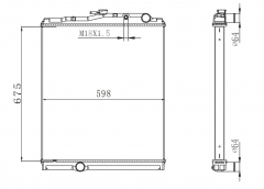 MITSUBISHI FUSO FIGHTER 11TON 2007- MT Trcuk Aluminum Radiator