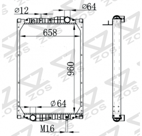 MERCEDES-BENZ KASSBOHRER BUS MT Trcuk Aluminum Radiator