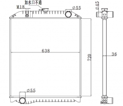 Hino Trcuk Aluminum Radiator