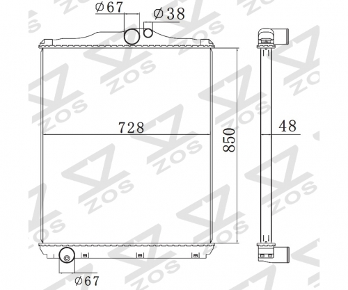 MITSUBISHI FUSO SUPER GREAT 03-MT Trcuk Aluminum Radiator ME403635