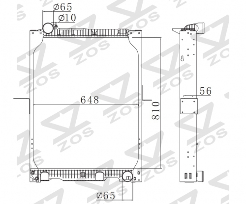 MERCEDES-BENZ MERCEDES NG90'92-95 MT Trcuk Aluminum Radiator