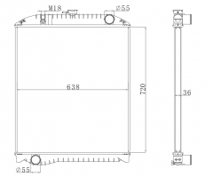 ISUZU RANBOW KK-HR1J J08C 99-MT Trcuk Aluminum Radiator OE:16090-6320