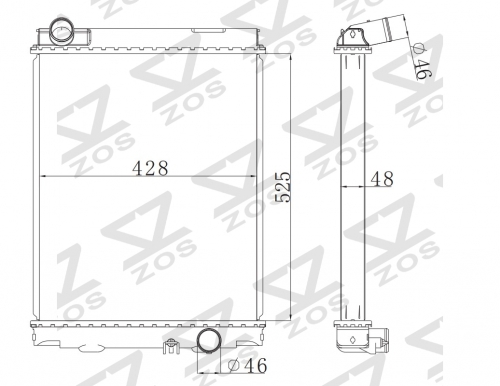 MITSUBISHI FUSO CANTER 4D33 4.2D 2002 MT Truck Aluminum Radiator Me413765