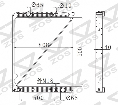 MERCEDES-BENZ ACTROS 1996- aluminum radiator