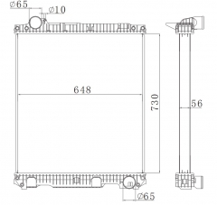 MERCEDES-BENZ MERCEDES NG90'92-95 MT Trcuk Aluminum Radiator OEM: 652 501 4401/4501/6501 650 500 0103/0403/2103