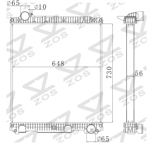 MERCEDES-BENZ MERCEDES NG90'92-95 MT Trcuk Aluminum Radiator OEM: 652 501 4401/4501/6501 650 500 0103/0403/2103