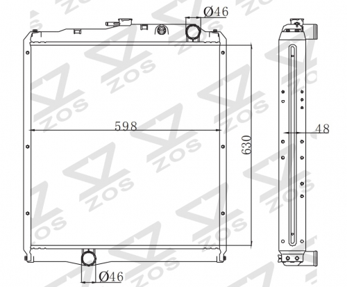 MITSUBISHI FUSO FIGHTER’92-99 4D34/6D16 MT Trcuk Aluminum Radiator OE：MC433497/ MC443350/ME294378