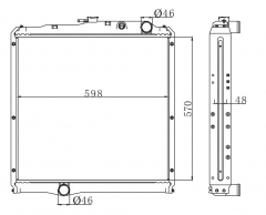 MITSUBISHI FUSO FIGHTER’92-99 4D34/6D17 MT Trcuk Aluminum Radiator OE：ME293975/ME298956