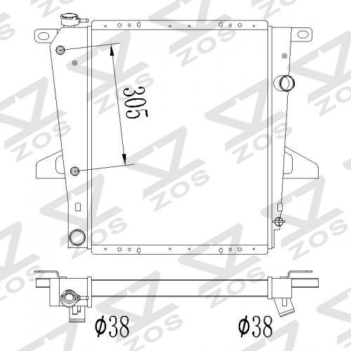 Ford Ranger Mazda B3000 B4000 1995-1997 radiator 2137 1722