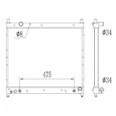 SsanYong Rexston 2.7L 2002 - radiator