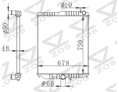 nissan UD 380 97-01 MT radiator 21400-03Z64/03Z65