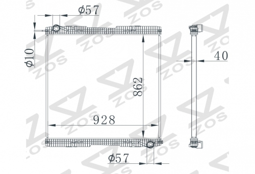 SCANIA 04- MT radiator